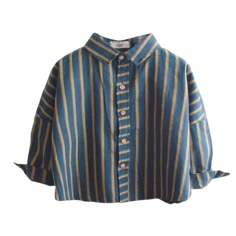 Children's Spring Boy Shirt Long Sleeve - Enfance-Heureuse