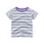 Garçons d'été À Manches Courtes Rayé T-Shirt - Enfance-Heureuse