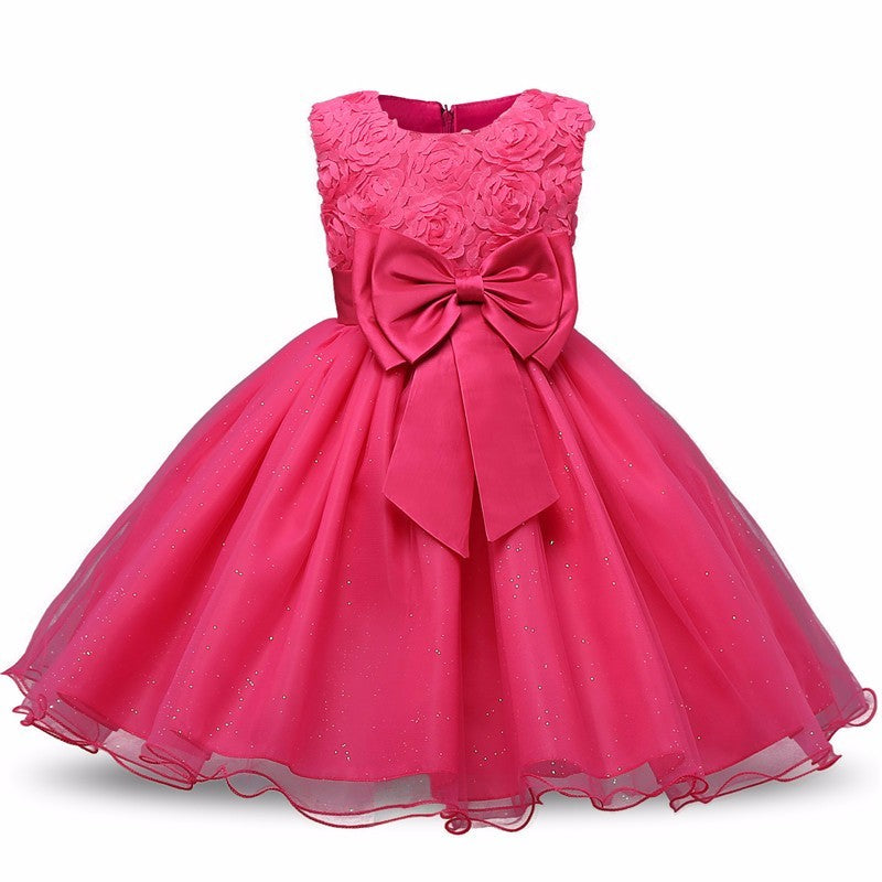 Princess Flower Girl Dress Summer Tutu Wedding Birthday Party Dresses - Enfance-Heureuse