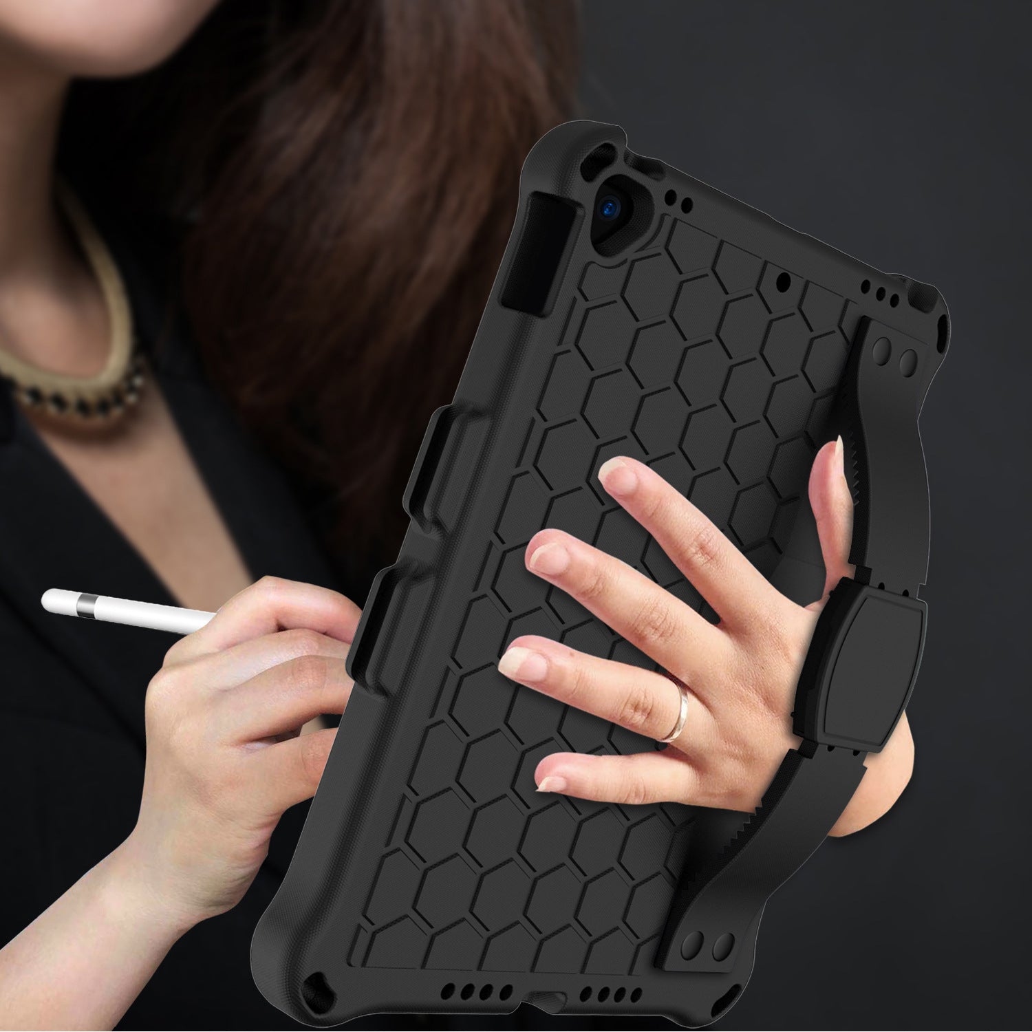 Compatible with Apple, New iPad 10.2 Honeycomb EVA Cover - Enfance-Heureuse