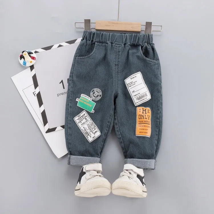 Autumn new children's jeans - Enfance-Heureuse