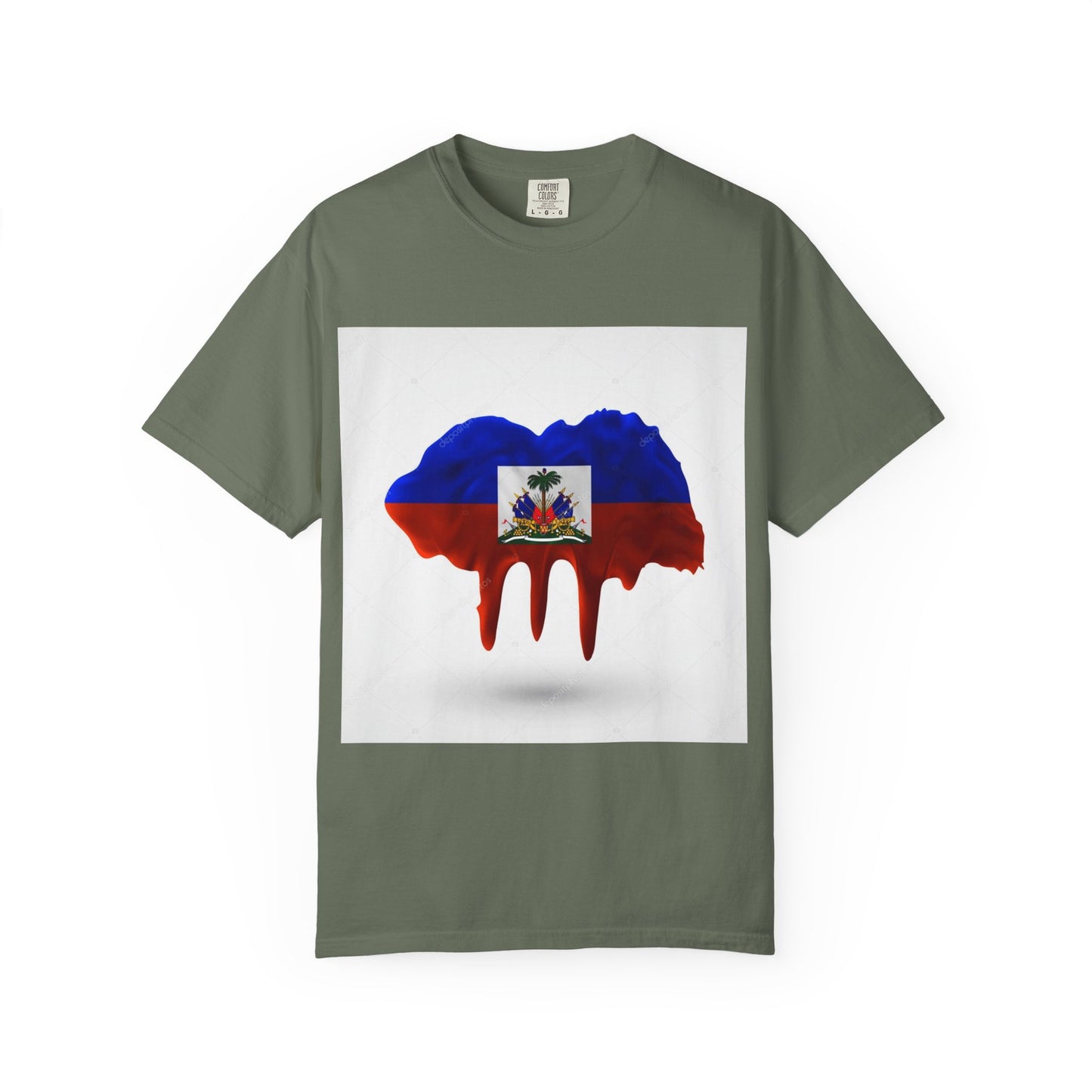 Haiti Flag Drip T-Shirt — Haitian Pride Graphic Tee