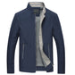 J16-Spring Autumn Jacket Mens Middle Age Business Casual Thin Coat Men Stand Collar Jacket - Enfance-Heureuse