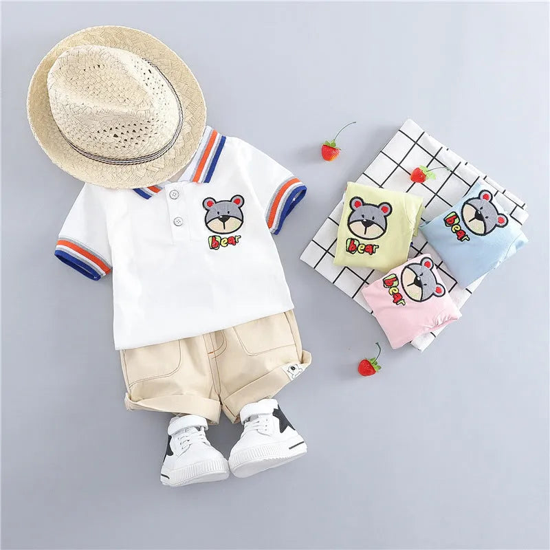 Children's clothing Korean short sleeve suit - Enfance-Heureuse