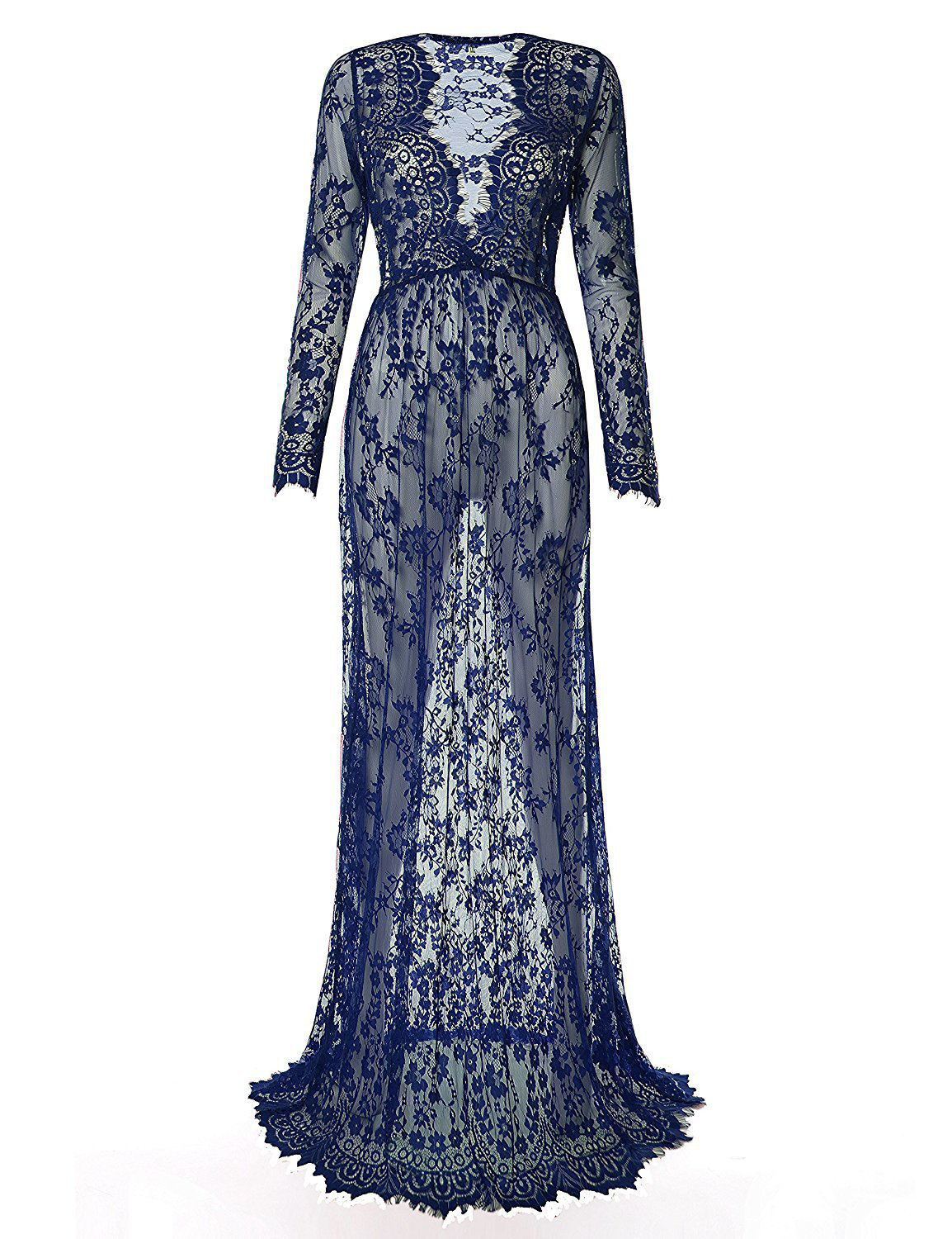 Pregnant Dress Pajamas Lace Maternity Dress Women - Enfance-Heureuse