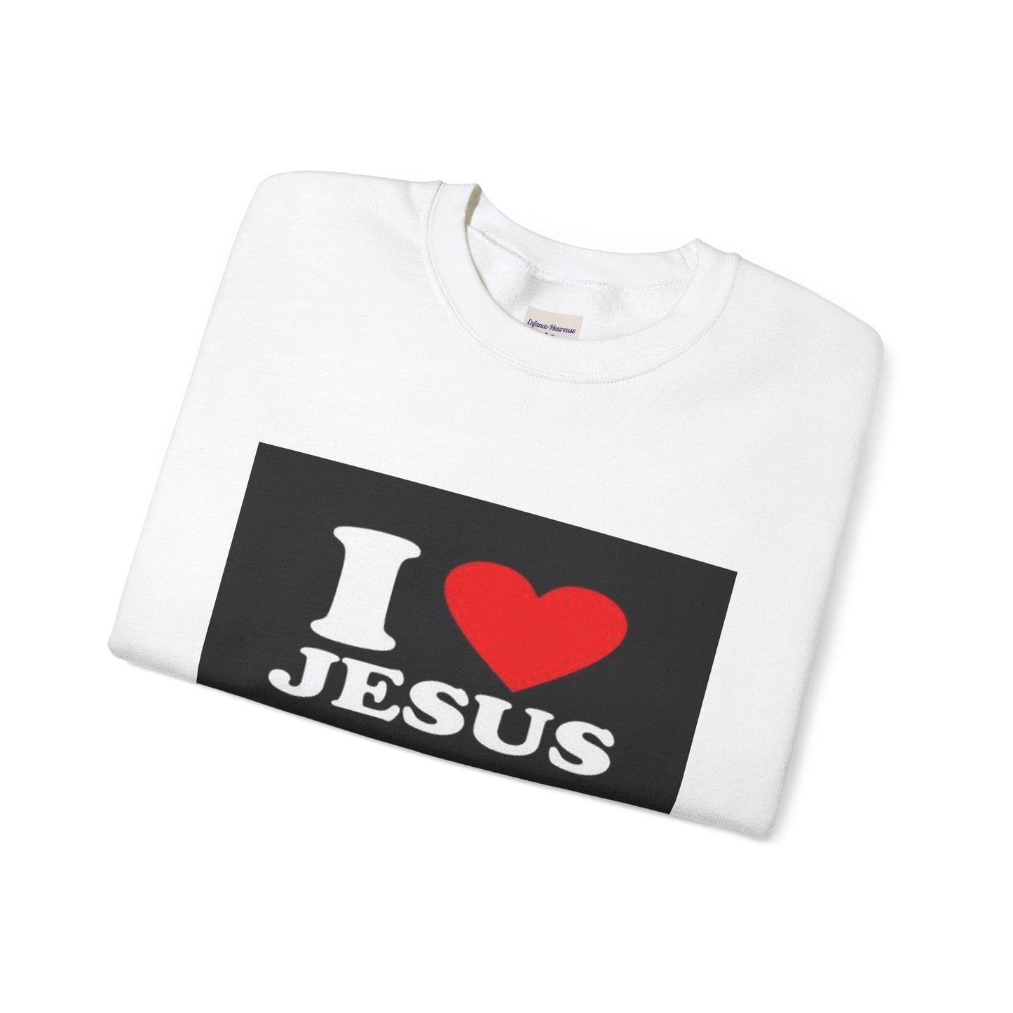 I Love Jesus Crewneck Sweatshirt - Unisex Heavy Blend - Enfance-Heureuse