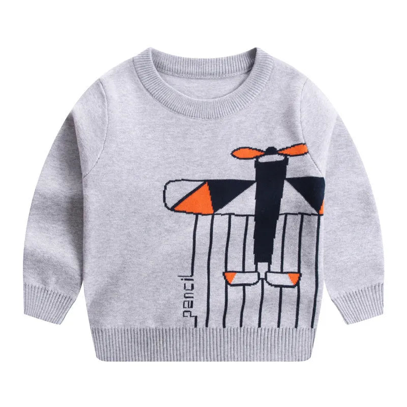 Automne et hiver pour enfants nouveau pull en coton Double couche - Enfance-Heureuse