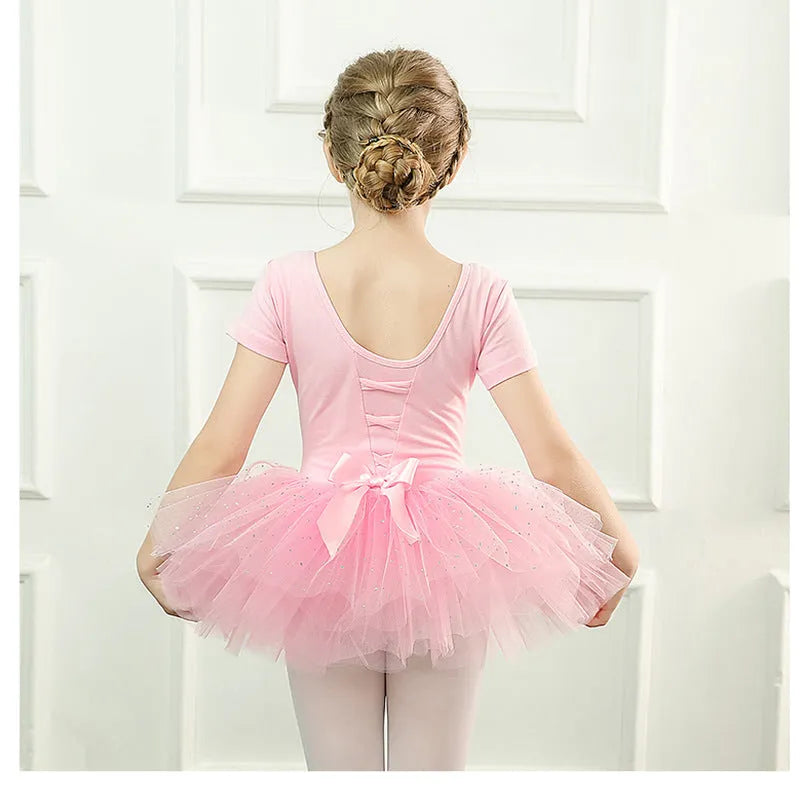 Children's Dance Clothes Summer Girls Tutu Dance Costumes - Enfance-Heureuse