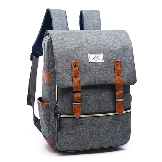 Vintage men women canvas backpacks school bags for teenage girls laptop backpack with USB charging fashion travel - Enfance-Heureuse