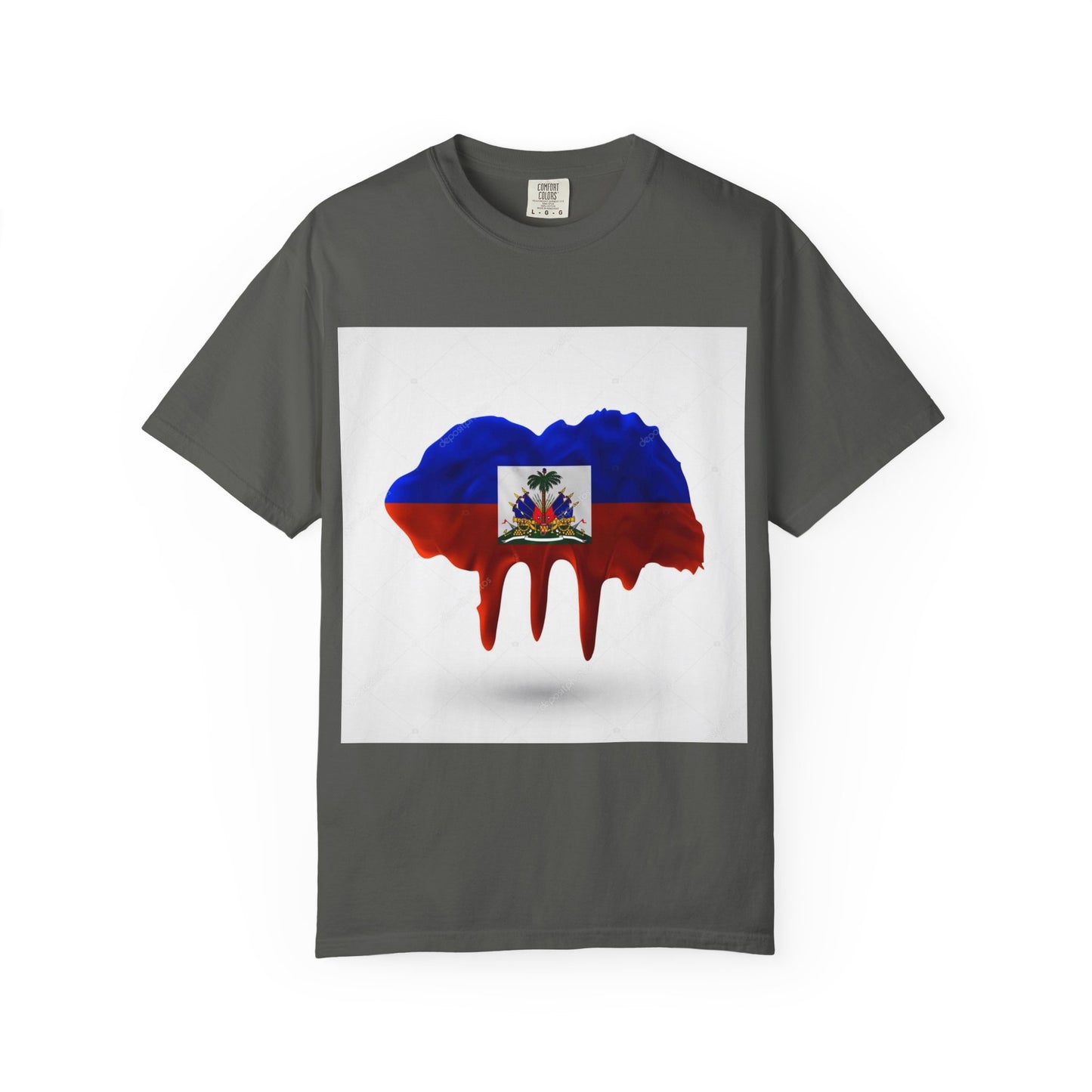 Haiti Flag Drip T-Shirt — Haitian Pride Graphic Tee