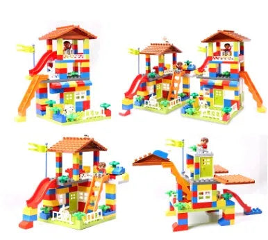 Enfants puzzle de blocs de construction, garçons et filles, ville bébé, enfants de jouets, jouets de la petite enfance - Enfance-Heureuse