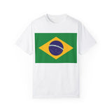 Brazilian Flag Unisex Garment-Dyed T-Shirt - Celebrate Culture and Pride - Enfance-Heureuse