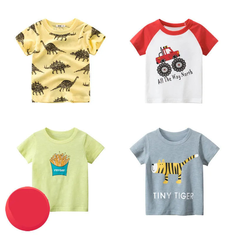 Summer children's short sleeve T-shirt - Enfance-Heureuse