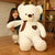 Plush toy ribbon teddy bear doll hugs bear dolls to give girls birthday gifts - Enfance-Heureuse