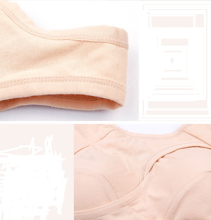 Cotton Anti-expansion Anti-Sag Gathering Adjustment Sports Bra - Enfance-Heureuse