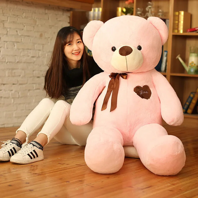 Plush toy ribbon teddy bear doll hugs bear dolls to give girls birthday gifts - Enfance-Heureuse