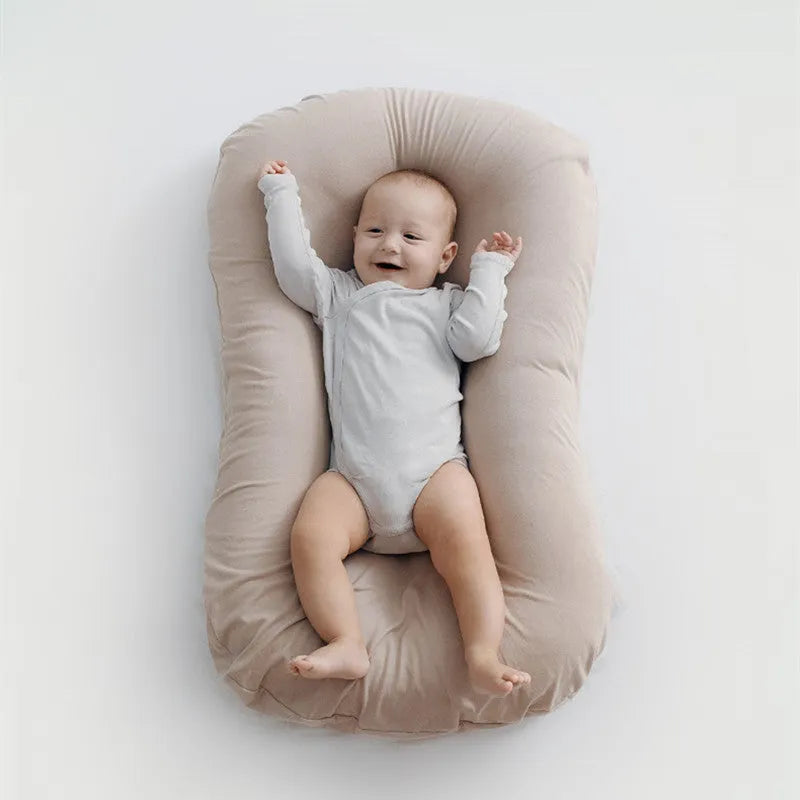 Bébé Nid Lit de bébé Nouveau-Né Bébé Nid Lit Lits D'enfant Infantile Portable Coton Lit Voyage Berceau Coussin - Enfance-Heureuse