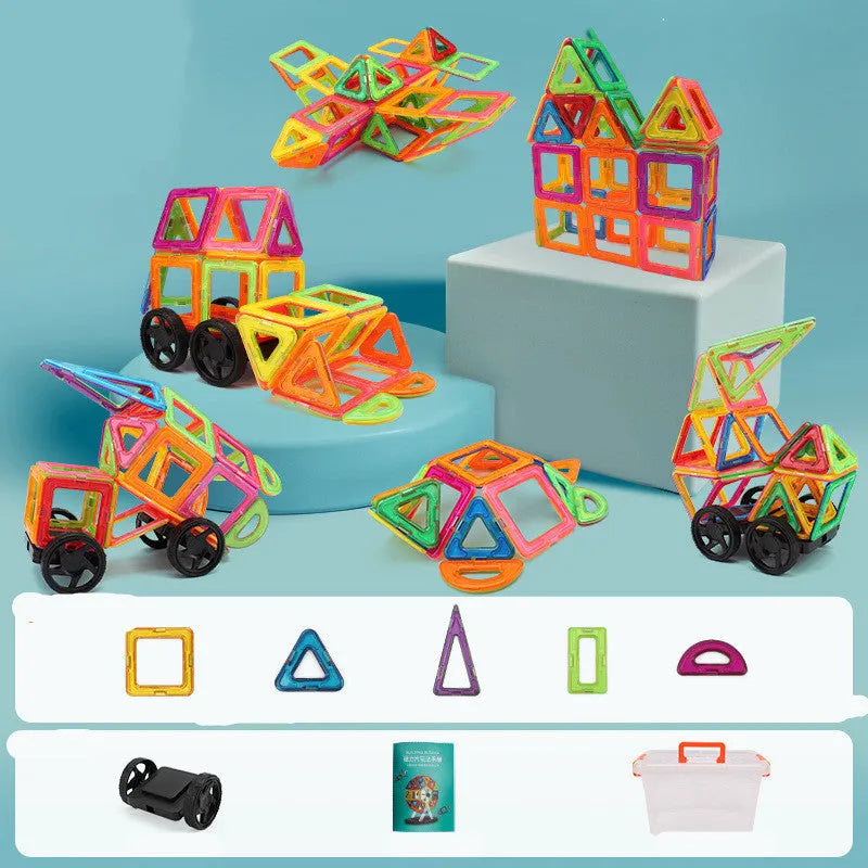 Pièce magnétique blocs de construction changement tirant magnétique pièce enfants éducation précoce jouet éducatif ensemble pièce magnétique - Enfance-Heureuse