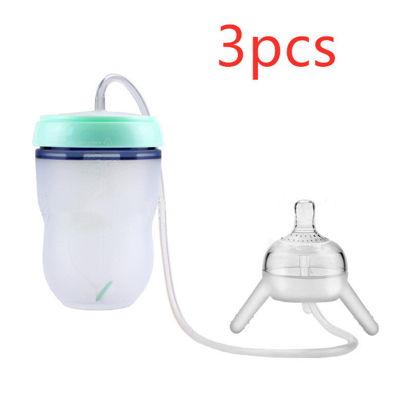 Feeding Bottle Kids Cup Children Training Silicone Sippy - Enfance-Heureuse