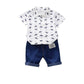 Children's Polo Shirt Suit Summer Male Crown Short-sleeved Baby Clothing - Enfance-Heureuse