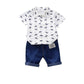 Polo pour enfants Costume d'été Couronne masculine Vêtements pour bébés à manches courtes
