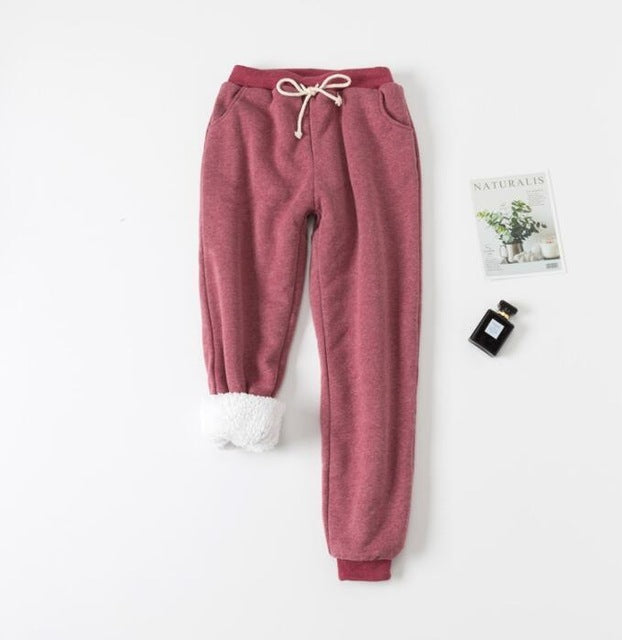 Lamb velvet padded sweatpants - Enfance-Heureuse