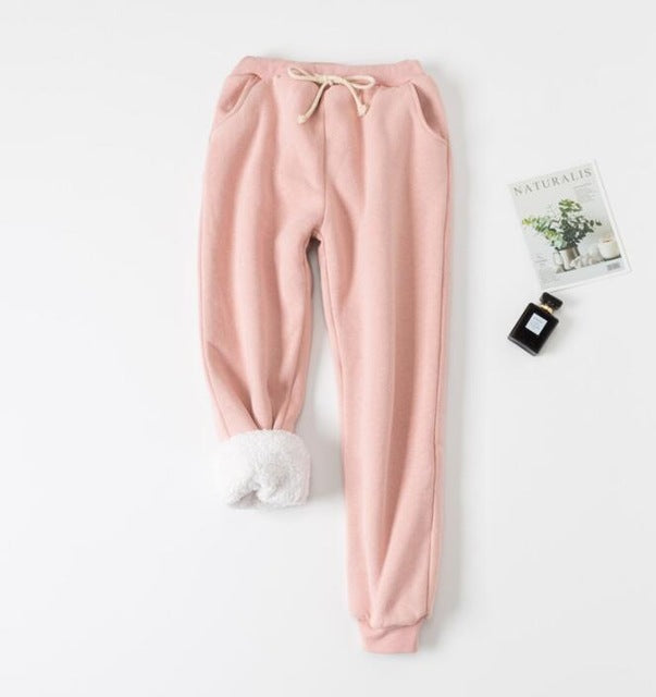 Lamb velvet padded sweatpants - Enfance-Heureuse