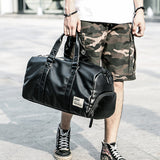 Large Capacity Sports Training Bag PU Waterproof Handbag Gym Bag - Enfance-Heureuse