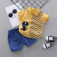 Deux-pièce Coton Petit Monstre T-shirt Shorts - Enfance-Heureuse