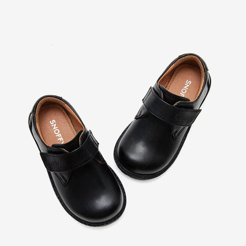 British Boys Show Leather Shoes Black Leather Shoes - Enfance-Heureuse