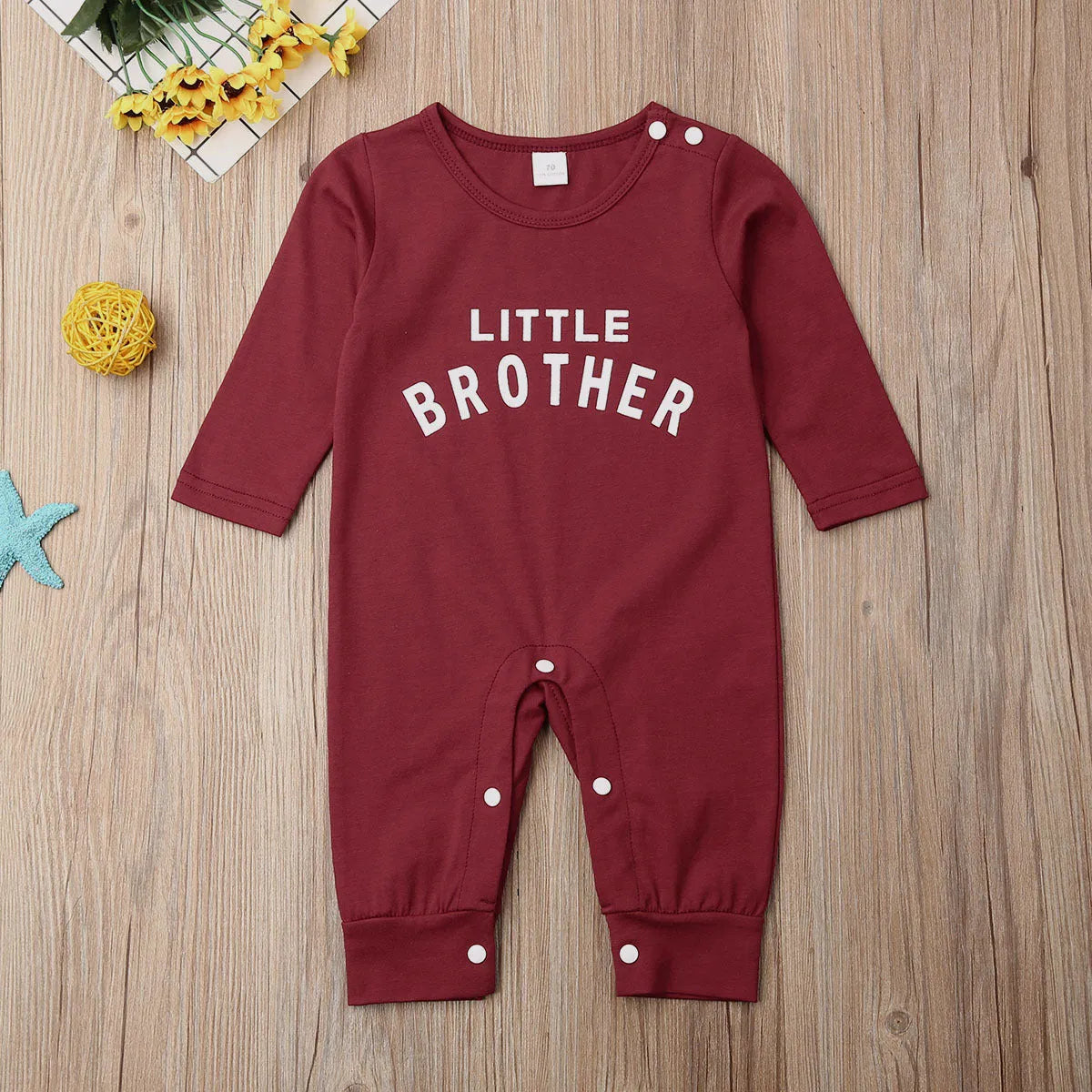 Male Alphabet Long Sleeved Romper Newborn Baby Jumpsuit Female Baby Casual Romper - Enfance-Heureuse