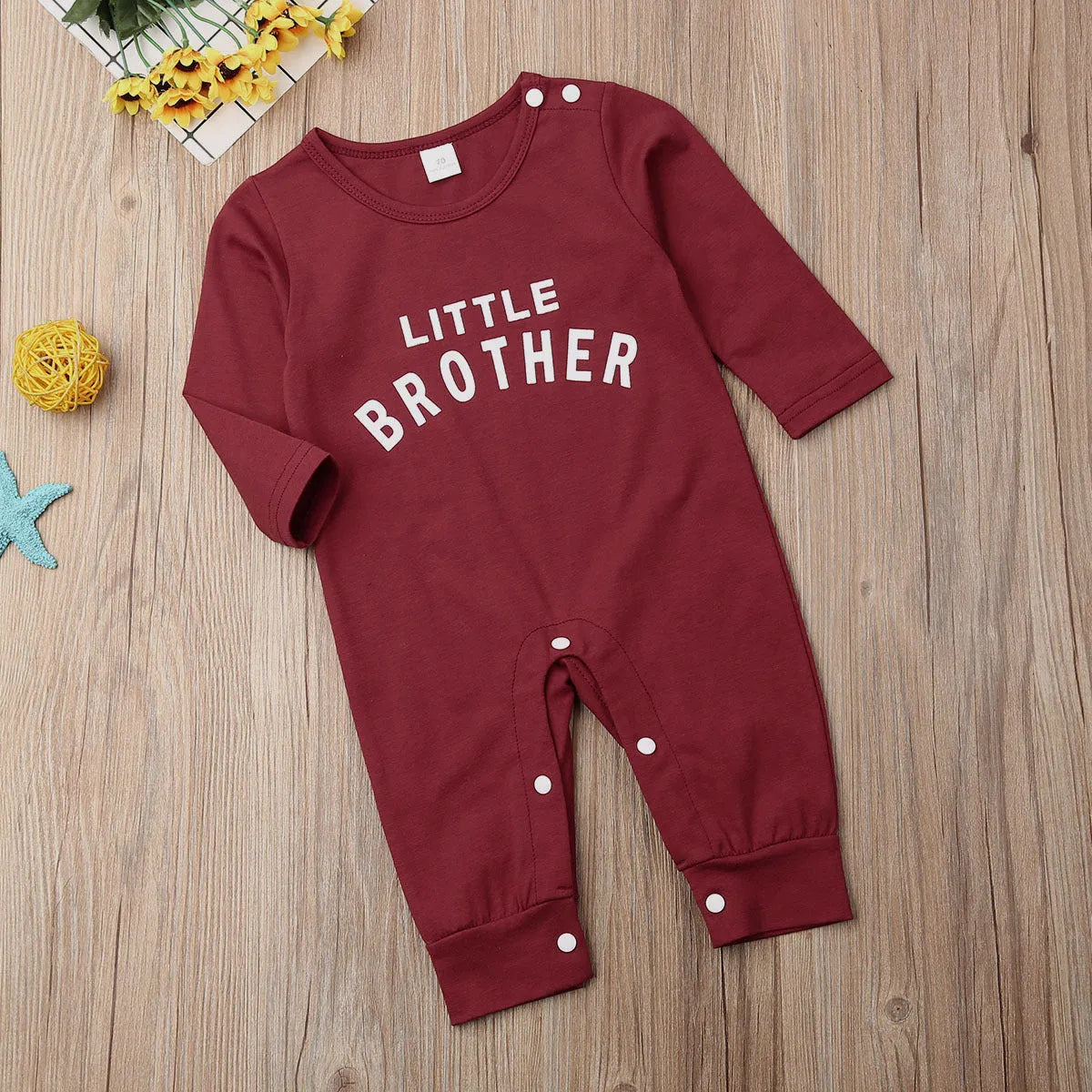 Male Alphabet Long Sleeved Romper Newborn Baby Jumpsuit Female Baby Casual Romper - Enfance-Heureuse