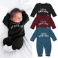 Male Alphabet Long Sleeved Romper Newborn Baby Jumpsuit Female Baby Casual Romper - Enfance-Heureuse