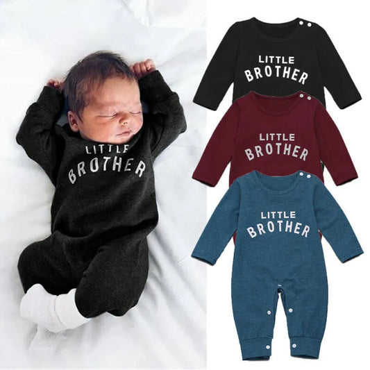 Male Alphabet Long Sleeved Romper Newborn Baby Jumpsuit Female Baby Casual Romper - Enfance-Heureuse