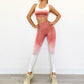Gradient Color Workout Clothes Gather Seamless Yoga Clothes - Enfance-Heureuse