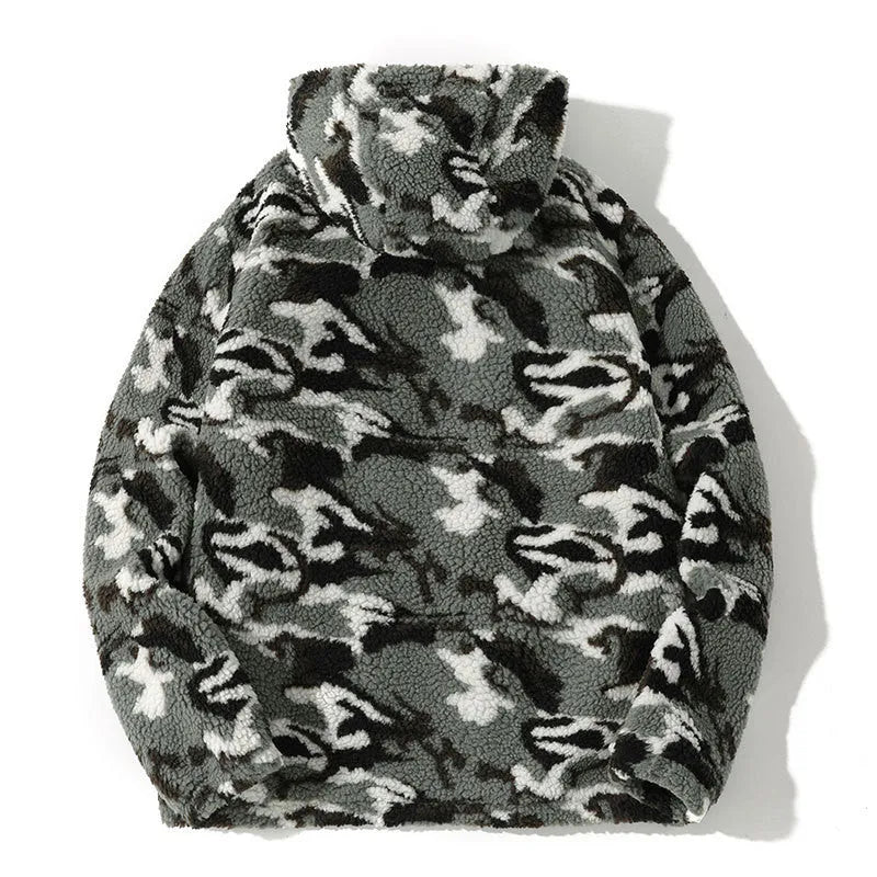 Lamb Velvet Jacket Coat Autumn And Winter Fashion Stitching Loose And Warm - Enfance-Heureuse