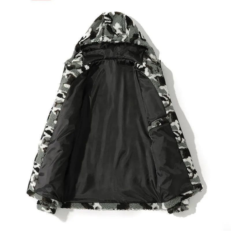 Lamb Velvet Jacket Coat Autumn And Winter Fashion Stitching Loose And Warm - Enfance-Heureuse