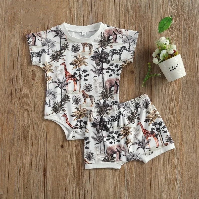 Casual Baby Boy Short Sleeve Suit - Enfance-Heureuse
