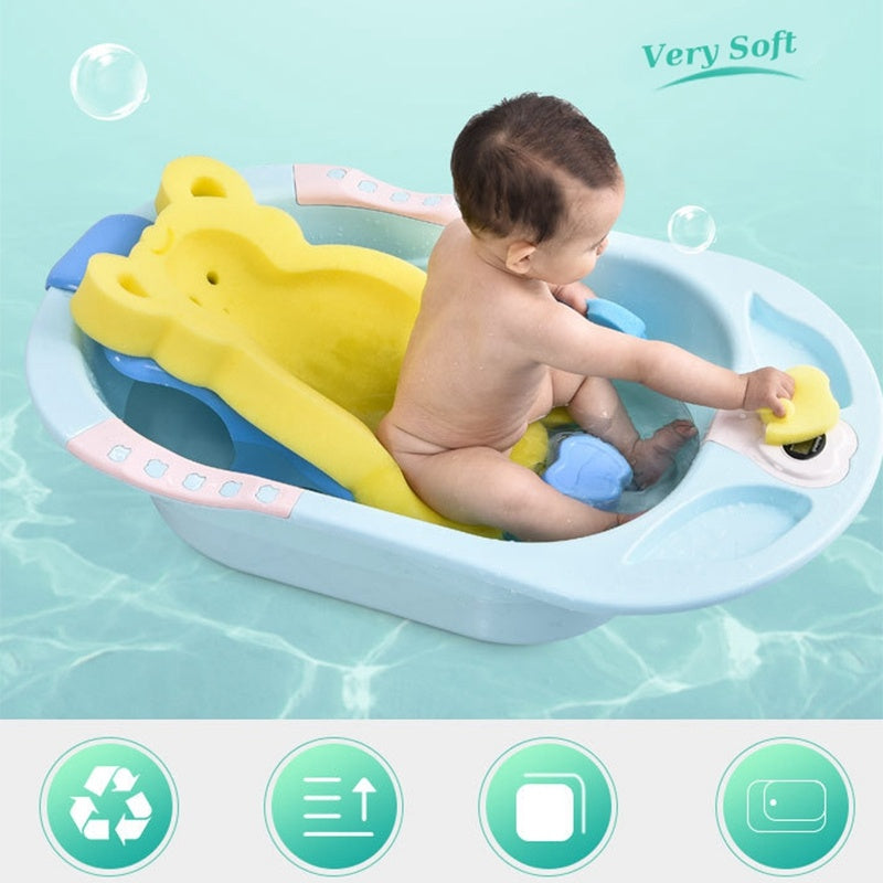 Baby Shower Bath Tub Pad Non-Slip Bathtub Seat Support Mat Newborn Safety Bath Mat - Enfance-Heureuse