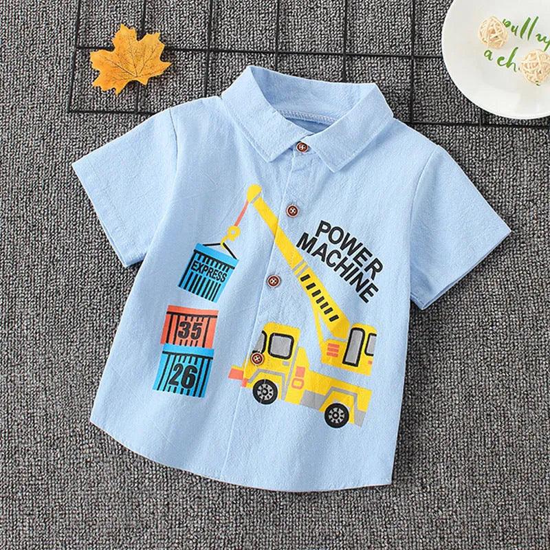 Enfants de Bande Dessinée À Manches Courtes T-shirt Garçon D'été Mince - Enfance-Heureuse
