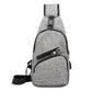 Mens Shoulder Bag Sling Chest Pack Canvas USB Charging Sports Crossbody Handbag Travel Knapsack Male Chestbags Mochila - Enfance-Heureuse
