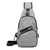 Mens Shoulder Bag Sling Chest Pack Canvas USB Charging Sports Crossbody Handbag Travel Knapsack Male Chestbags Mochila - Enfance-Heureuse