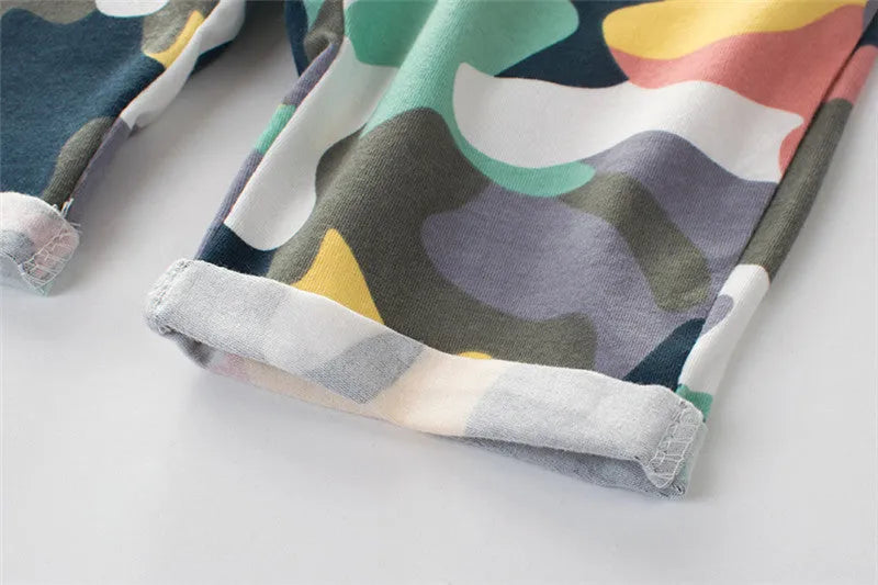 Pantalon de camouflage Lycra coton coréen vêtements pour enfants shorts pour enfants - Enfance-Heureuse