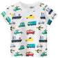 Children's Car Short-sleeved T-shirt - Enfance-Heureuse