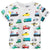 Children's Car Short-sleeved T-shirt - Enfance-Heureuse