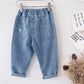 Fashion Simple Children's Loose Ripped Jeans - Enfance-Heureuse