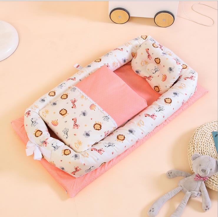 Crib Anti-pressure Newborn Foldable Portable Crib Middle Bed Baby Infant Mattress Bionic Travel Bed - Enfance-Heureuse
