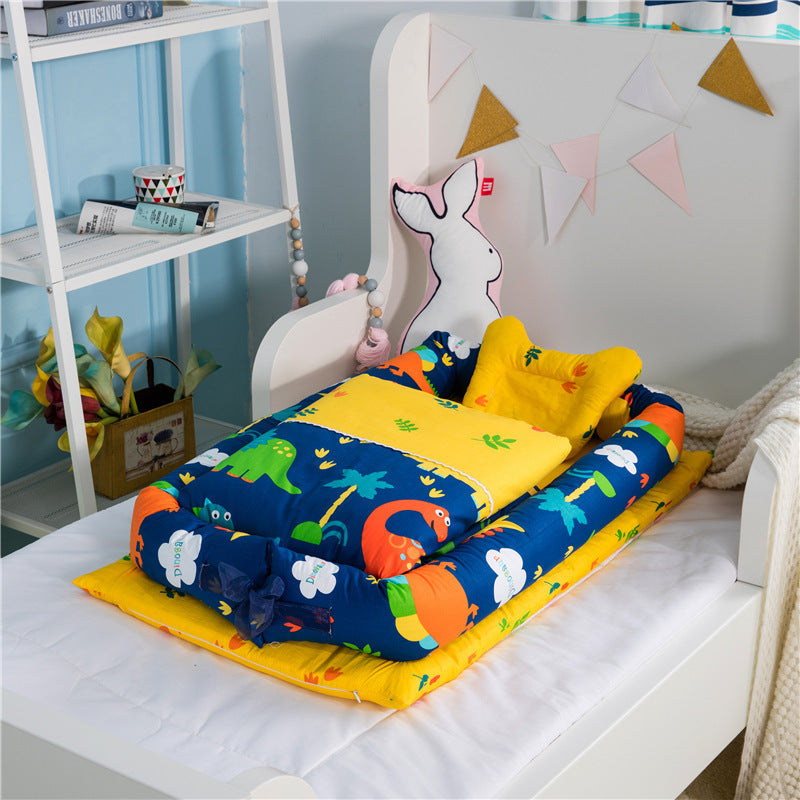 Crib Anti-pressure Newborn Foldable Portable Crib Middle Bed Baby Infant Mattress Bionic Travel Bed - Enfance-Heureuse
