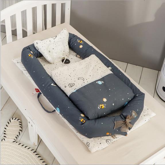 Crib Anti-pressure Newborn Foldable Portable Crib Middle Bed Baby Infant Mattress Bionic Travel Bed - Enfance-Heureuse
