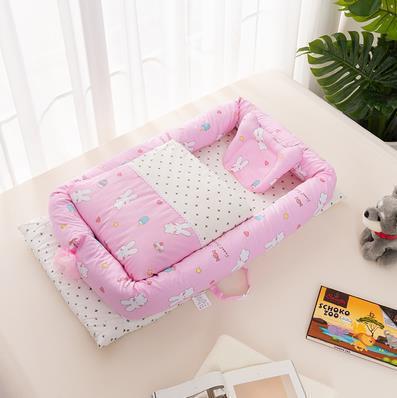 Crib Anti-pressure Newborn Foldable Portable Crib Middle Bed Baby Infant Mattress Bionic Travel Bed - Enfance-Heureuse